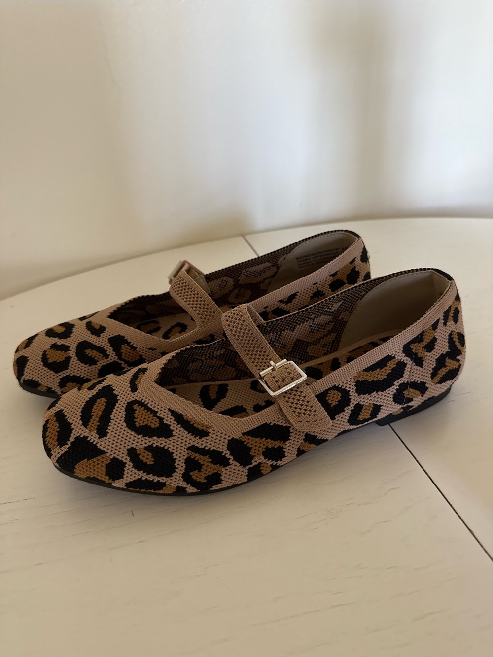 Dolce Vita Leopard Print Mary Jane Flats in Tan, Black, Brown